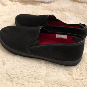 Black slip ons